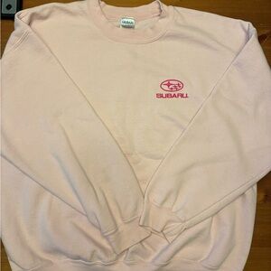 Gildan Light Pink Sweatshirt with Subaru Logo
